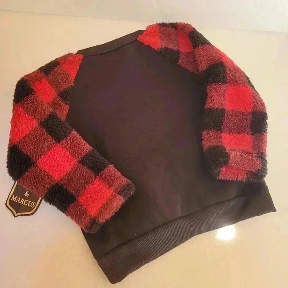 NWOT-Max & Marcus Baby's Red Buffalo Plaid Fleece 2-Piece Set Size:4T for G or B - Picture 6 of 9